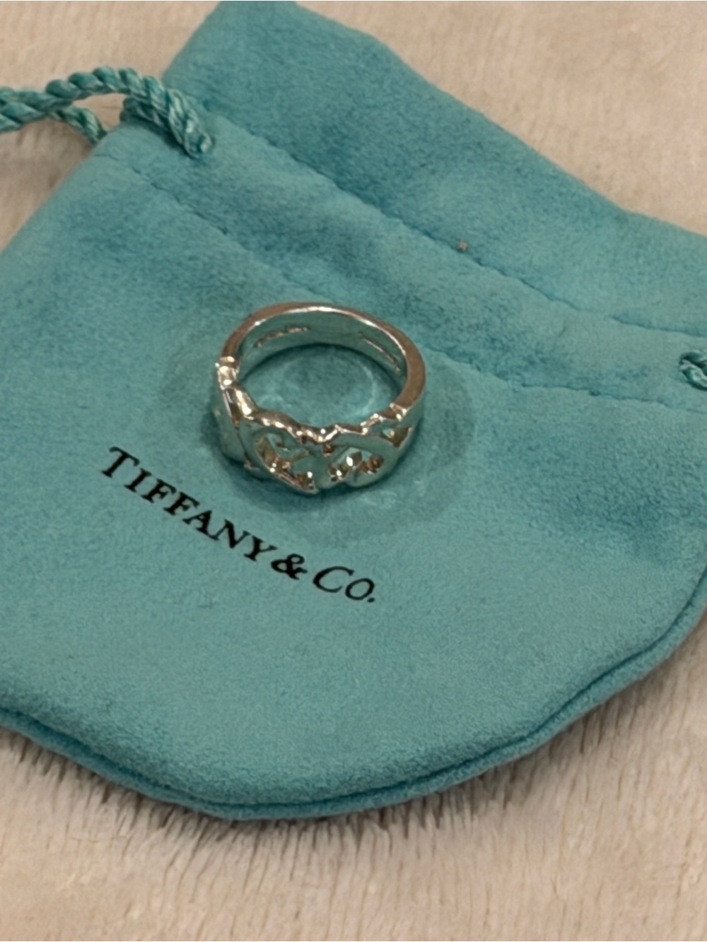 Tiffany & Co Paloma Picasso XO Heart Sterling Silver Ring Gift Set